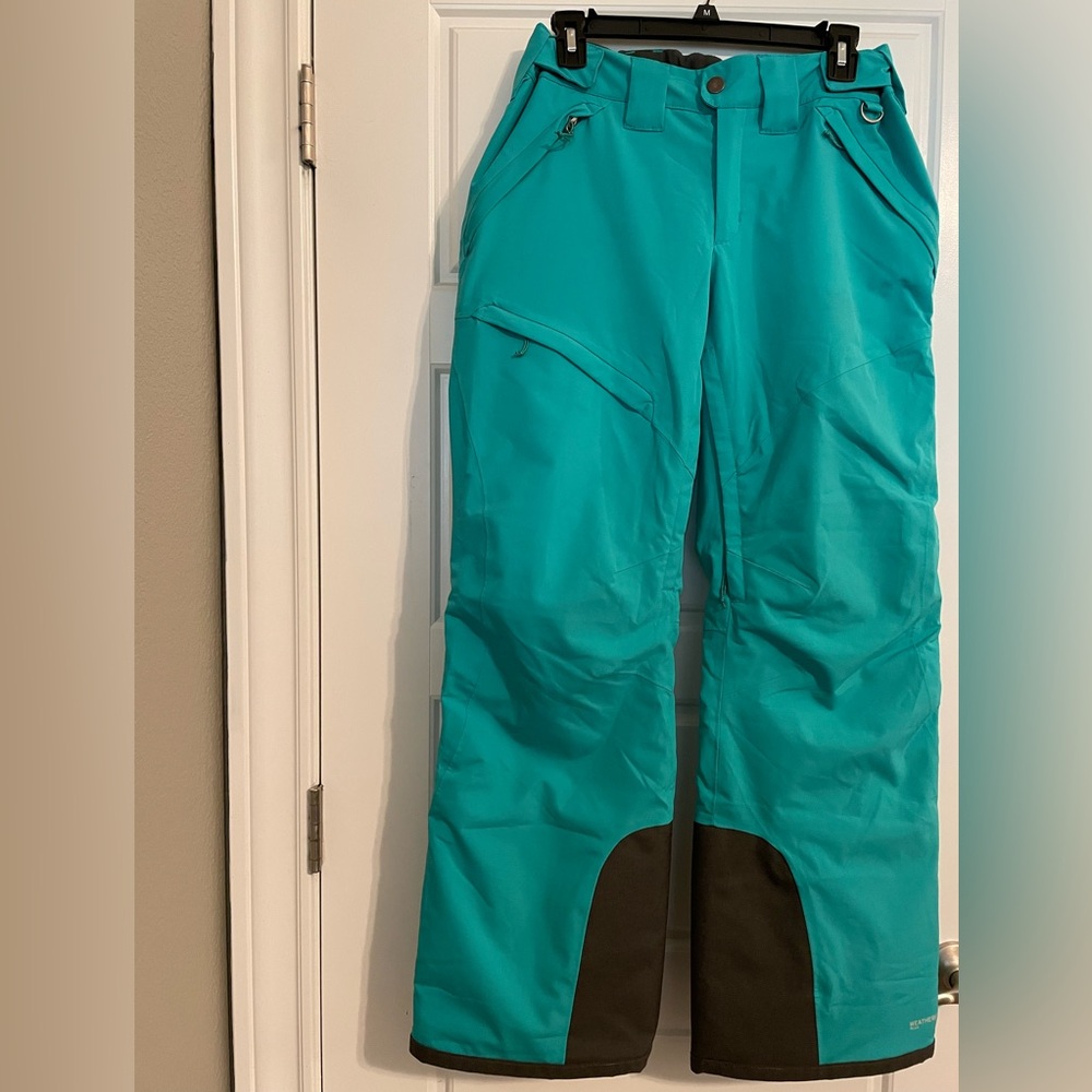 Eddie Bauer Women’s Ski Pants, Teal and Gray